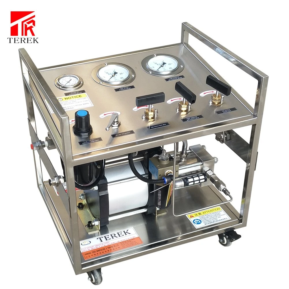 Terek Brand High Quality 100-800 Bar High Pressure Portable Gas Booster Unit for Cylinder Refilling Pressure Control Unit Compress Test Equipment