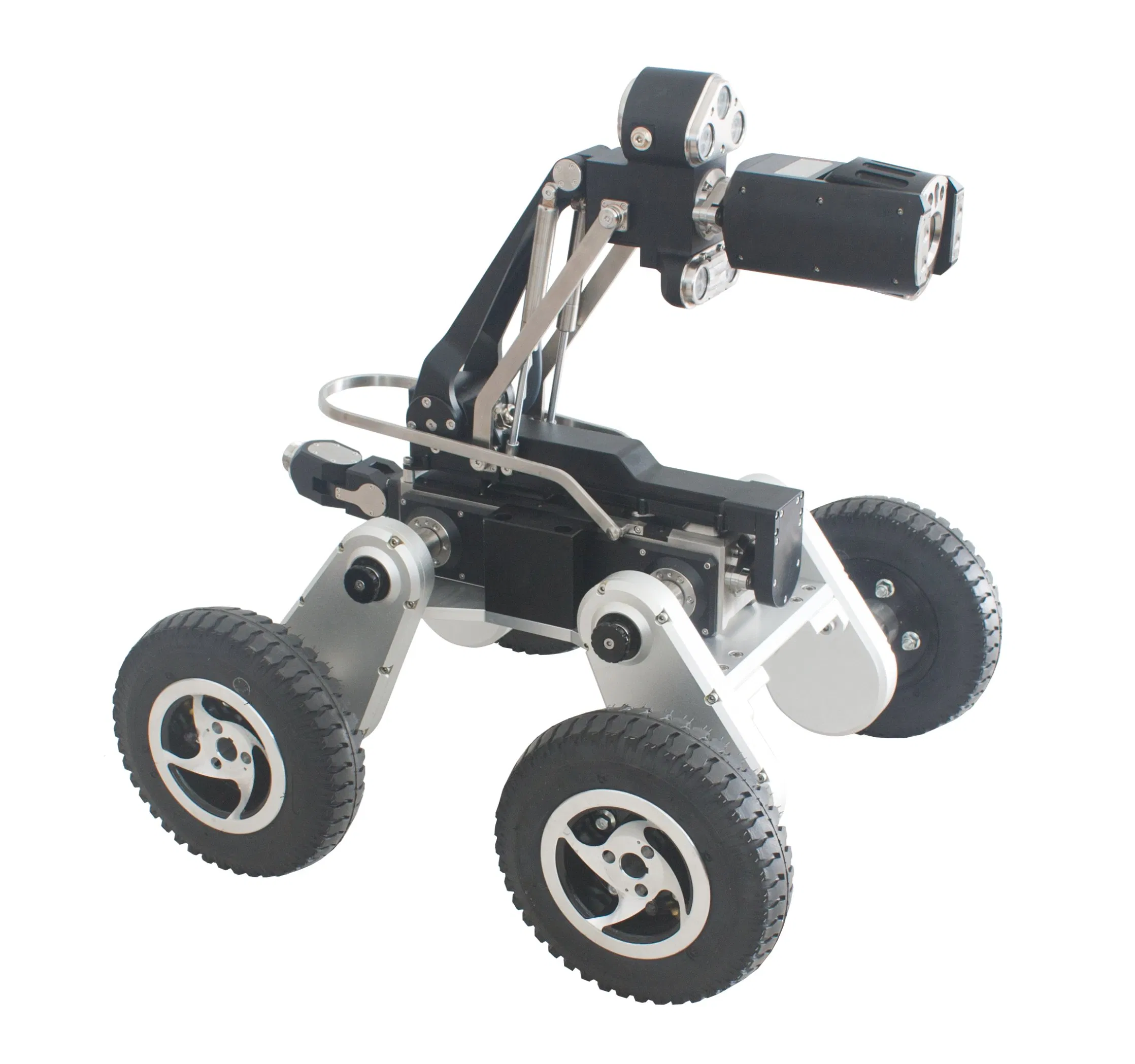 360 Degree Rotation and Remote Control Pipe Inspection Camera Robotic Crawler System