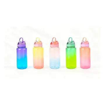 Macaron gradient 1100ml plastic sports water jug with snap lock