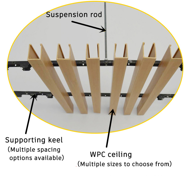 WPC ceiling panel color options