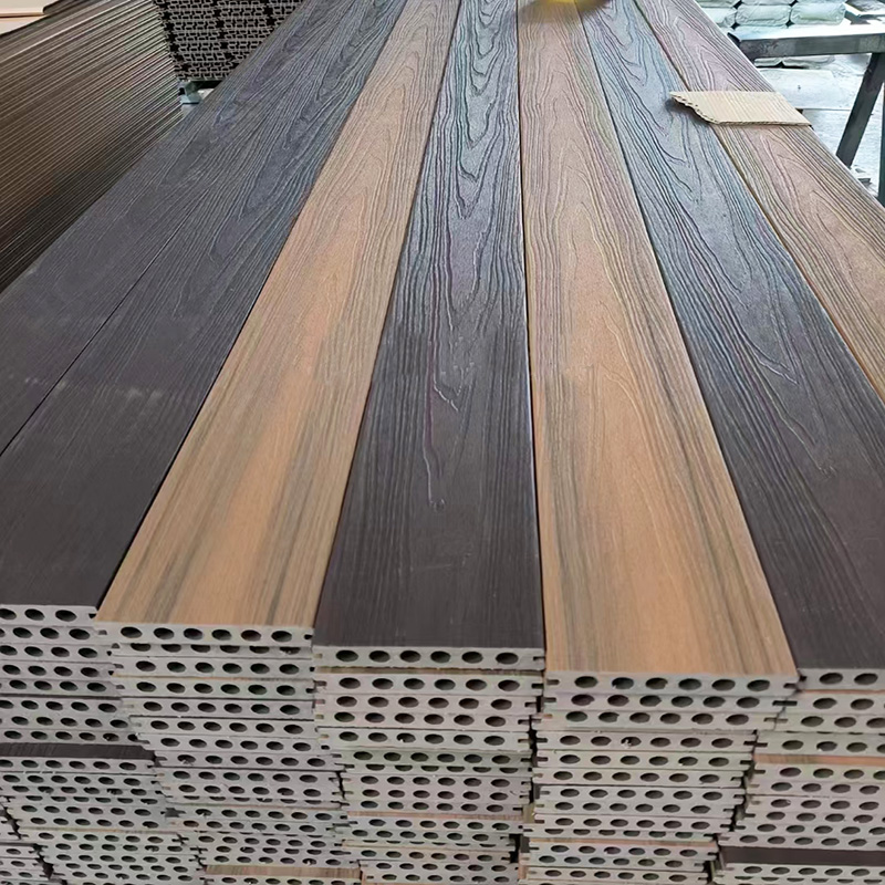 Wholesale outdoor floor panel, WPC round hole co-extruded outdoor floor WPC,WPC Floor for Outdoor Ground Decoration Manufacturers, Factories