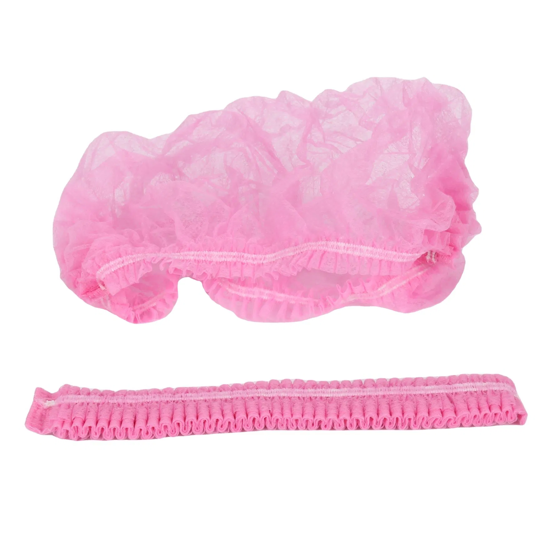 ISO Certified Disposable Non-Woven Hair Net Mob Caps Round Clip Cap Bouffant Cap