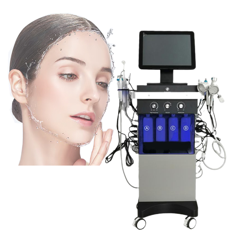 Vertical Aqua Facial Peel Water Hydrodermabrasion Beauty Skin System 12 in 1 Skin Care H2O2 Hydra Oxygen Facial Machine