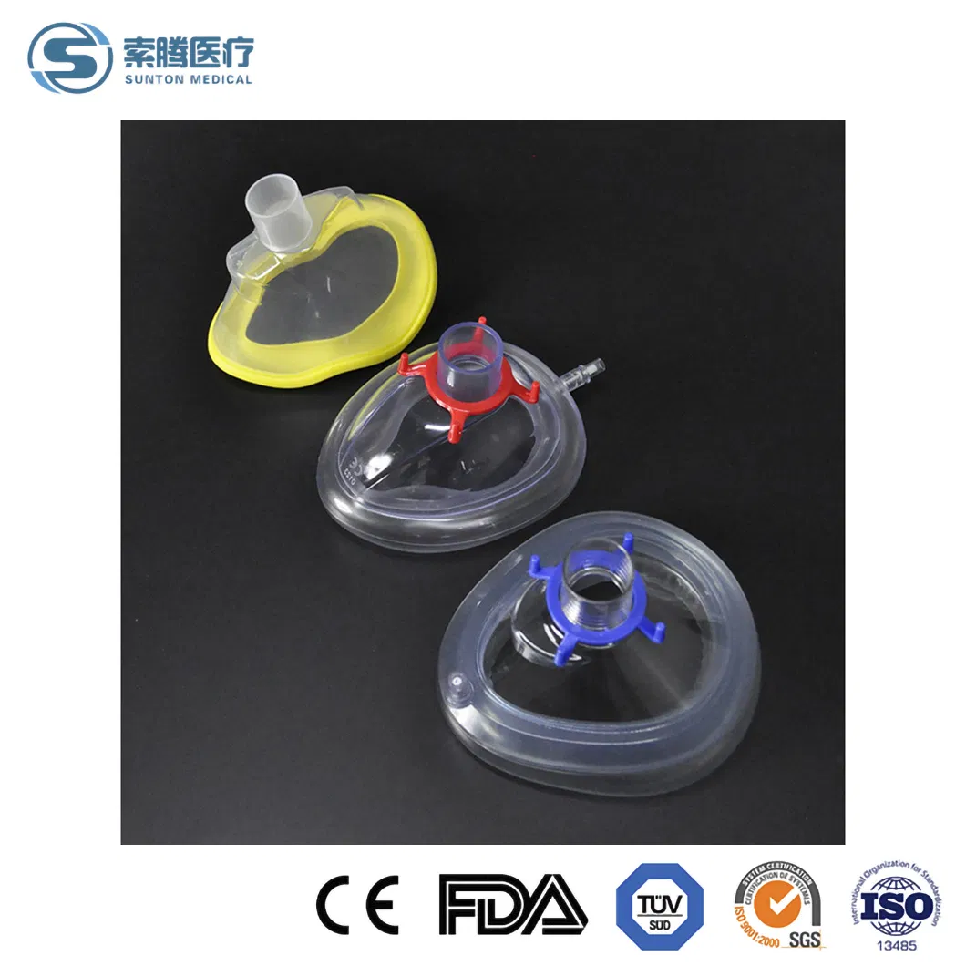Sunton China Sample Available En 149 -2001+A1-2009 Safety Standard High-Quality Economy PVC Anaesthesia Mask Manufacturing
