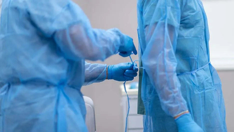 Yellow Isolation Gown Details