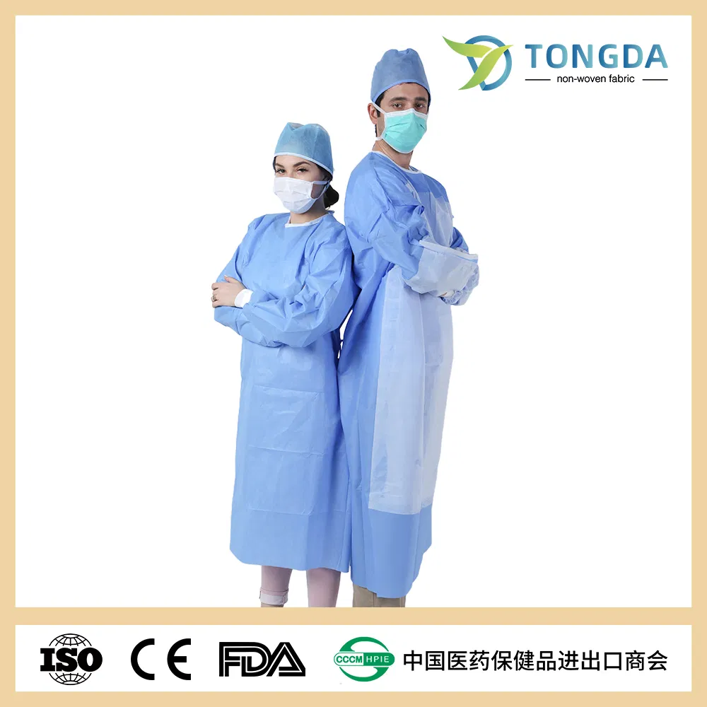 Gown Elastic Cuff Waterproof Disposable Surgical Non Woven