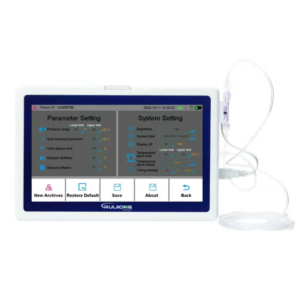 Medical Airway Cuff Pressure Tube Tracheostomy or Endotracheal Tube Cuff Pressure Device