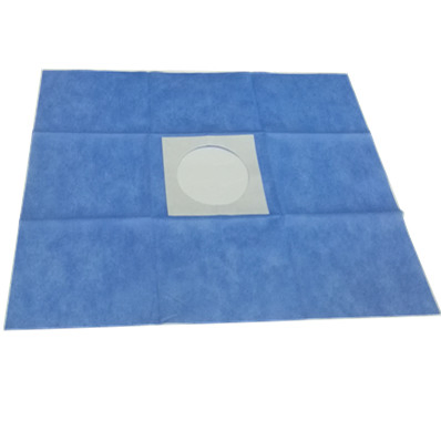 Hospital Use PE/Non-Woven Sterile Fenstrated Surgical Drape with Tape Surgical Aperture Drape