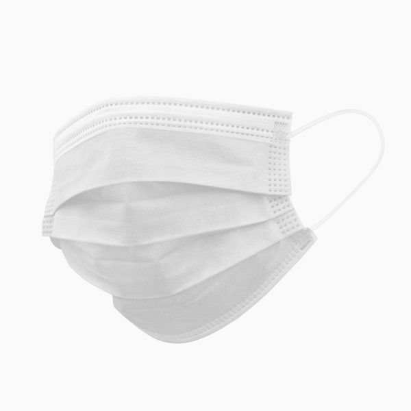 High Quality Disposable Protective Face Masks 3 Layer White Non Woven Protection Disposable Adult Face Mask with Box of 50