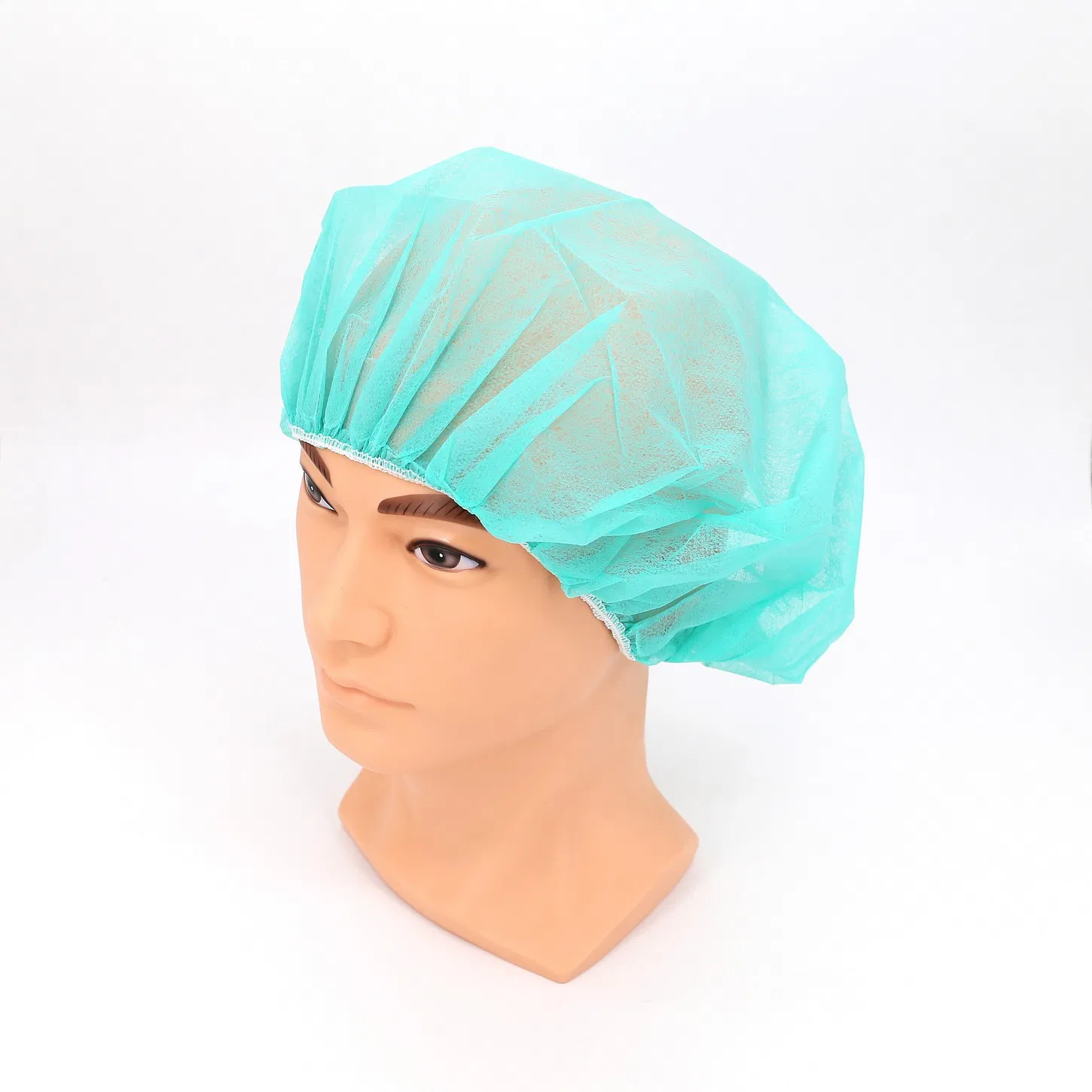 Medmount Medical Surgical Disposable PP Fabric Anti-Slip Single/Double Rubber Nonwoven Mop Cap with CE/ISO