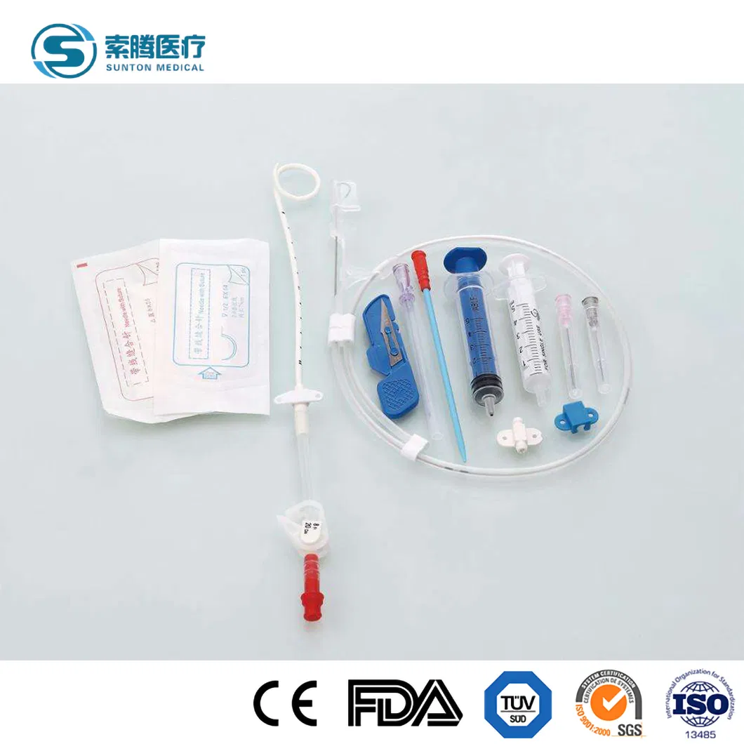 Sunton Customized China Disposable Quad Lumen 8.5fr Central Venous Catheter (CVC Catheter) Kit Supplier Sample Available Medical CVC Central Venous Catheter Kit