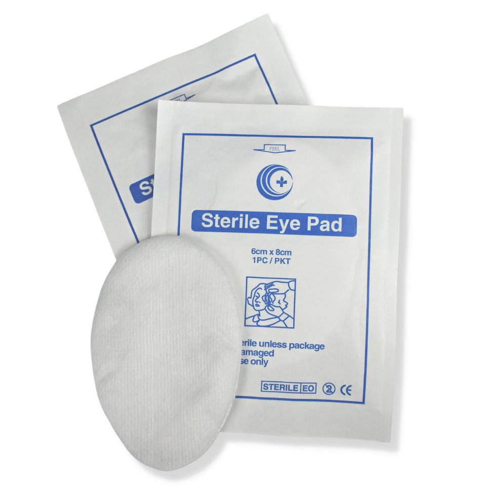 Hot Selling Disposable Medical Absorbent Cotton Surgical 6*8cm Non Woven Sterile Adhesive Eye Pad