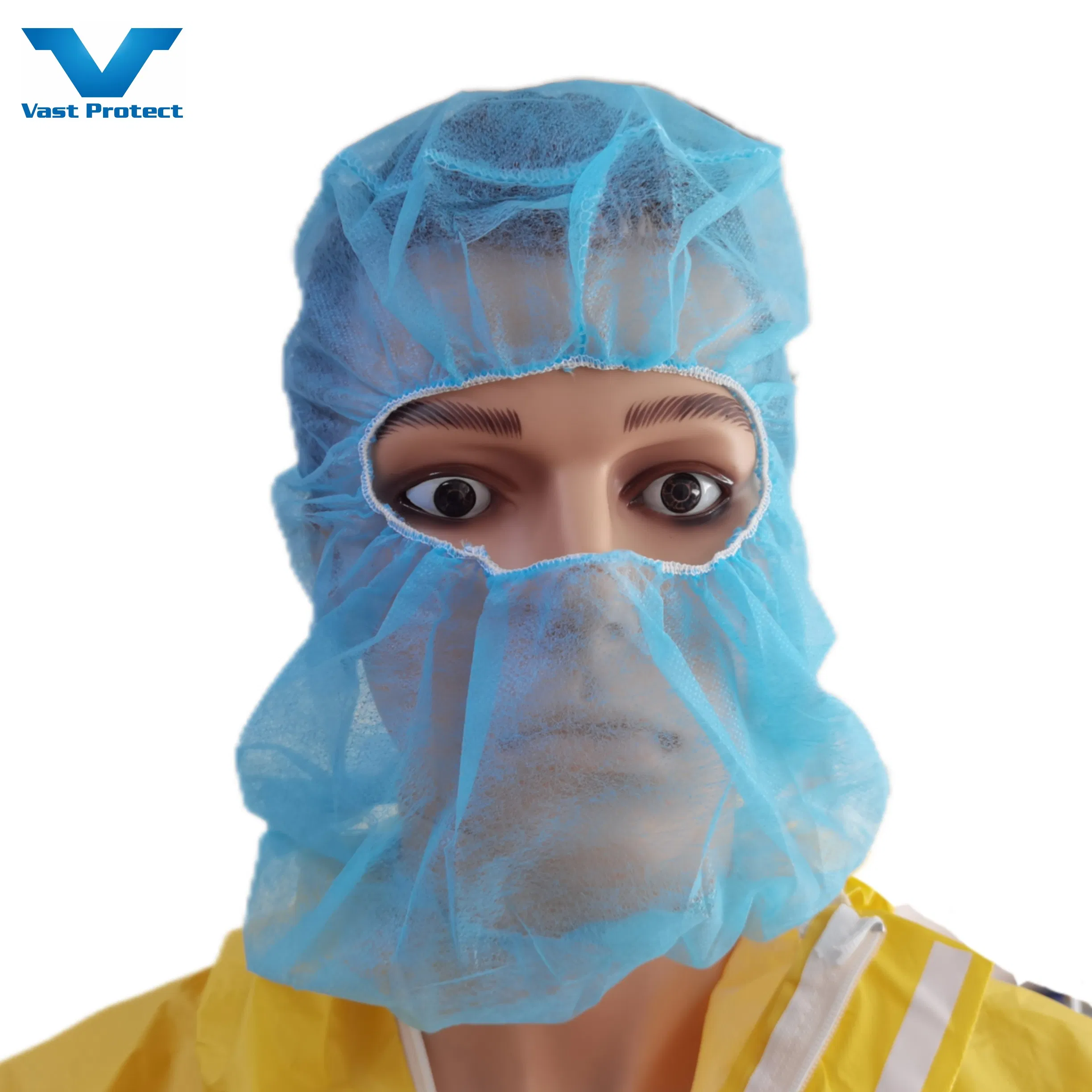 PPE Protective Polypropylene Non-Woven PP Hood Head Cover Disposable Ninja Balaclava Nets Astronaut Space Cap