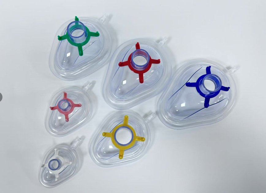 PVC Air Cushion Anaesthesia Mask with Valve Disposable Medical Anesthesia Mask