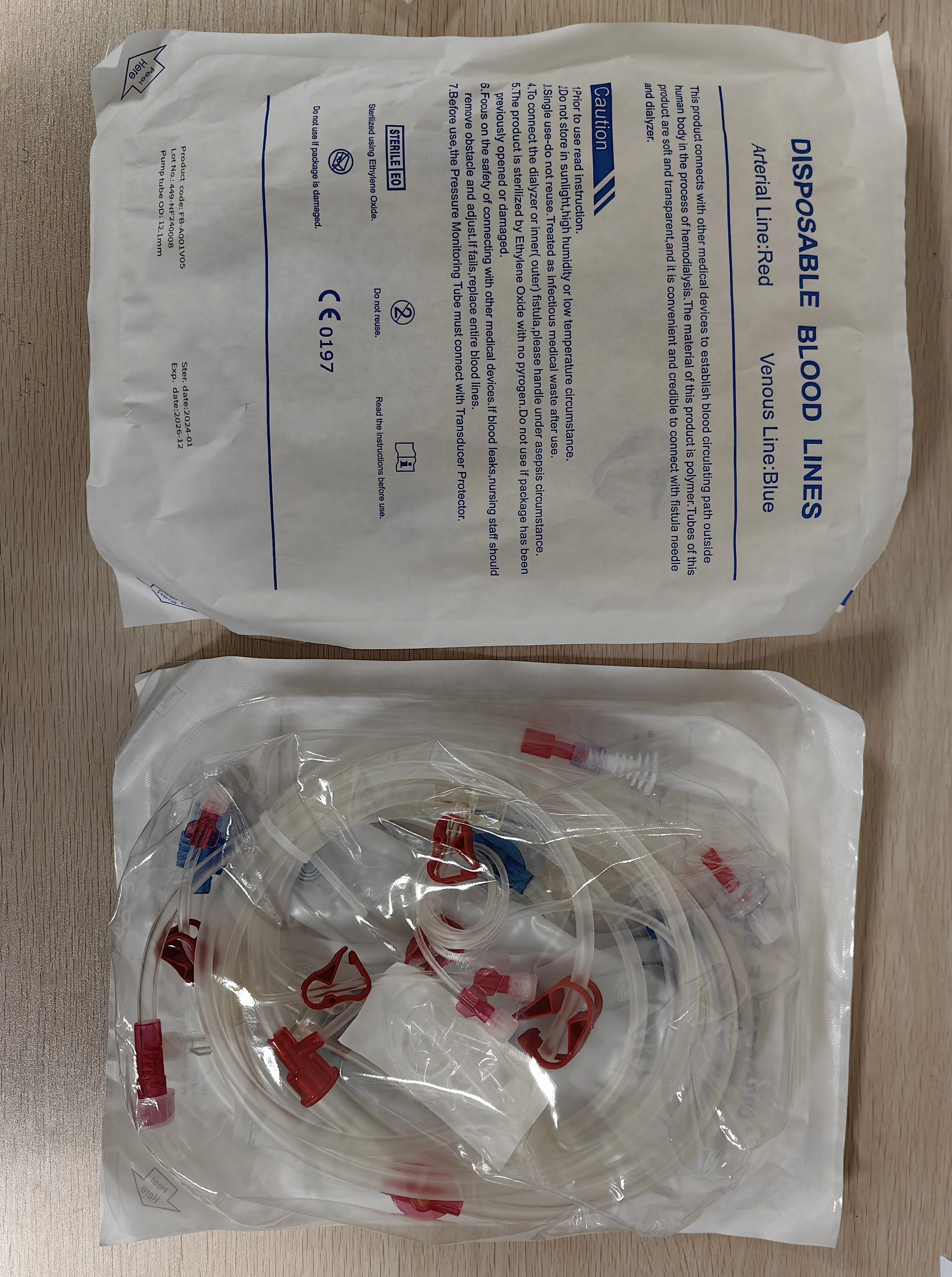 Compact Blood Tube System for Easy Hemodialysis Line Integration