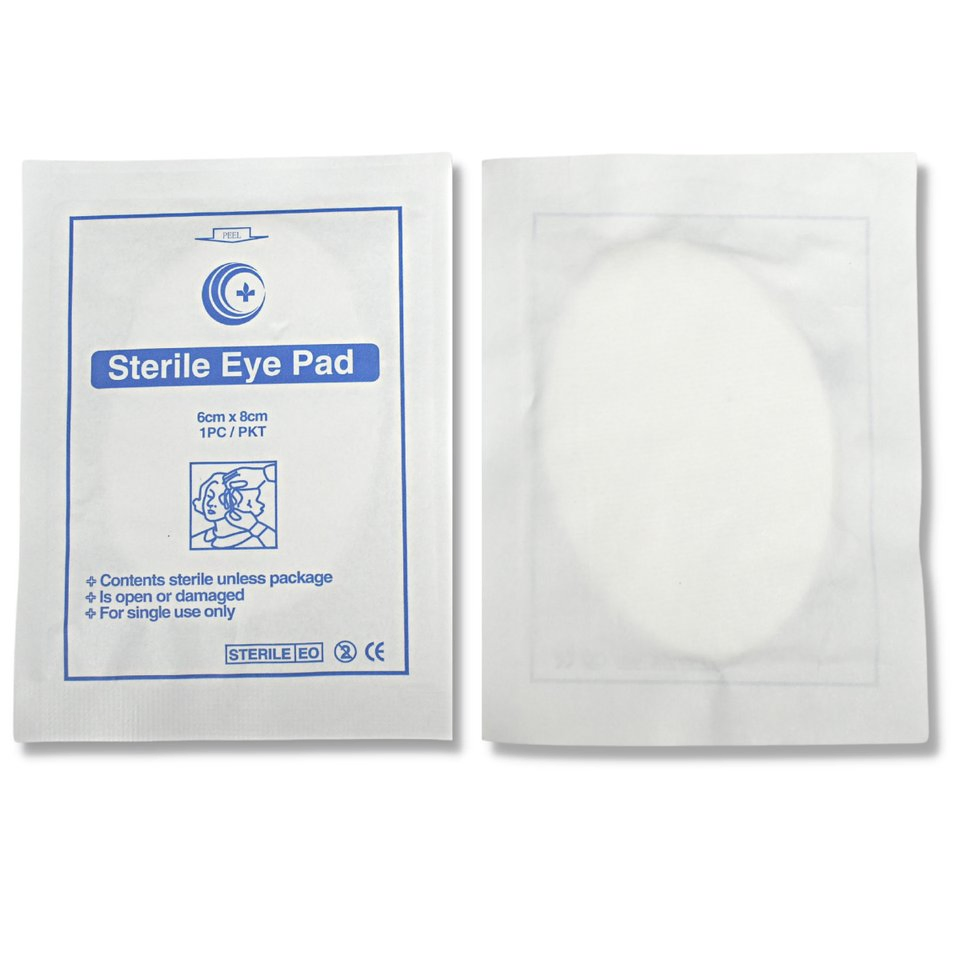 Hot Selling Disposable Medical Absorbent Cotton Surgical 6*8cm Non Woven Sterile Adhesive Eye Pad