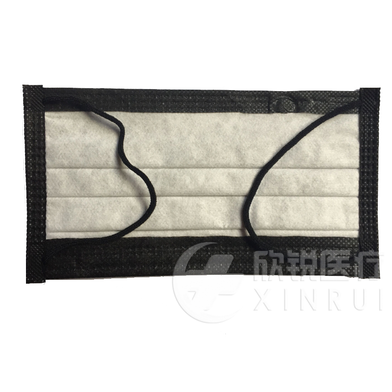 Disposable Non-Woven Black Surgical Face Mask with Ear-Loop