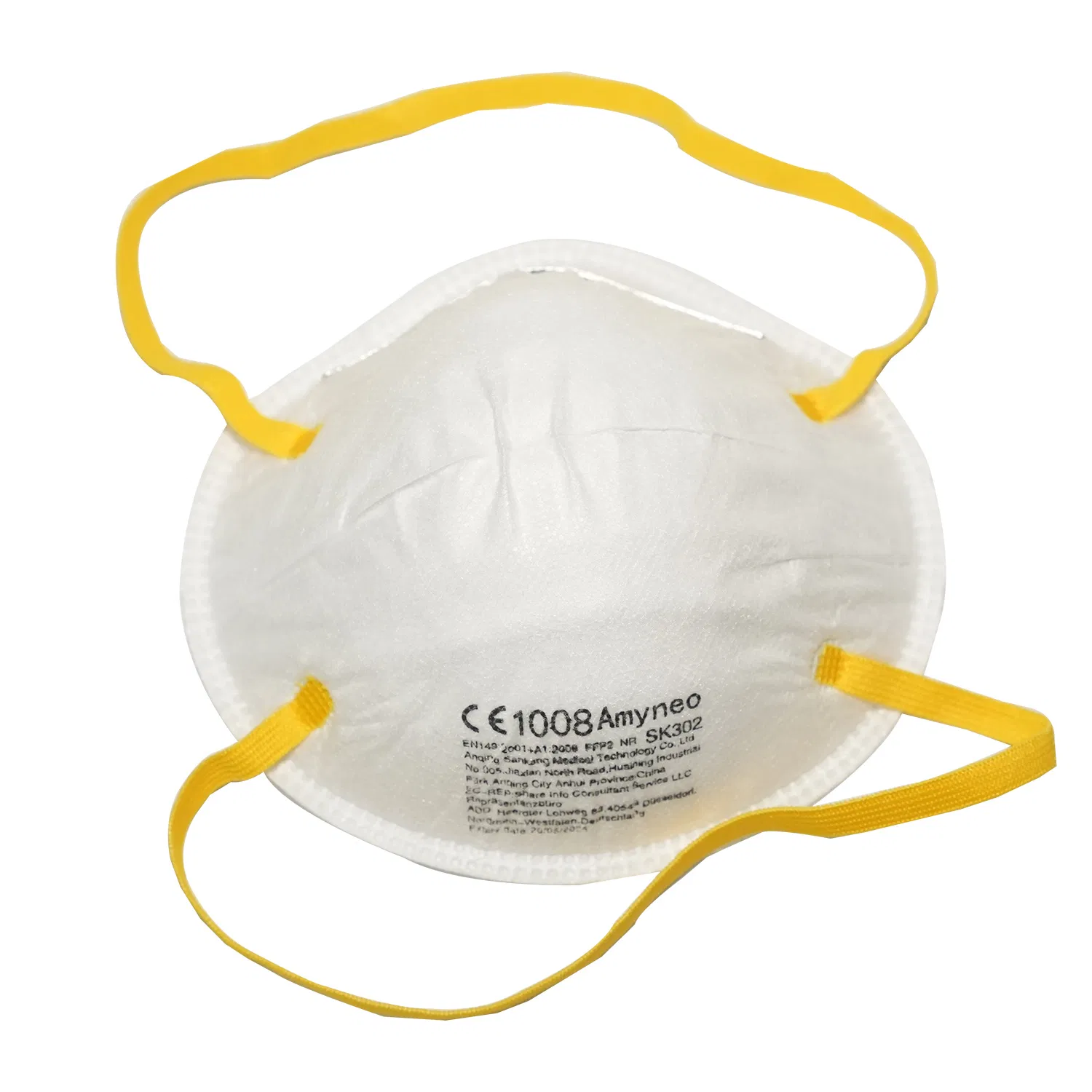 FFP2 Face Mask Cup Shape CE Certified Headloop Non-Woven Disposable Mask for Wholesale