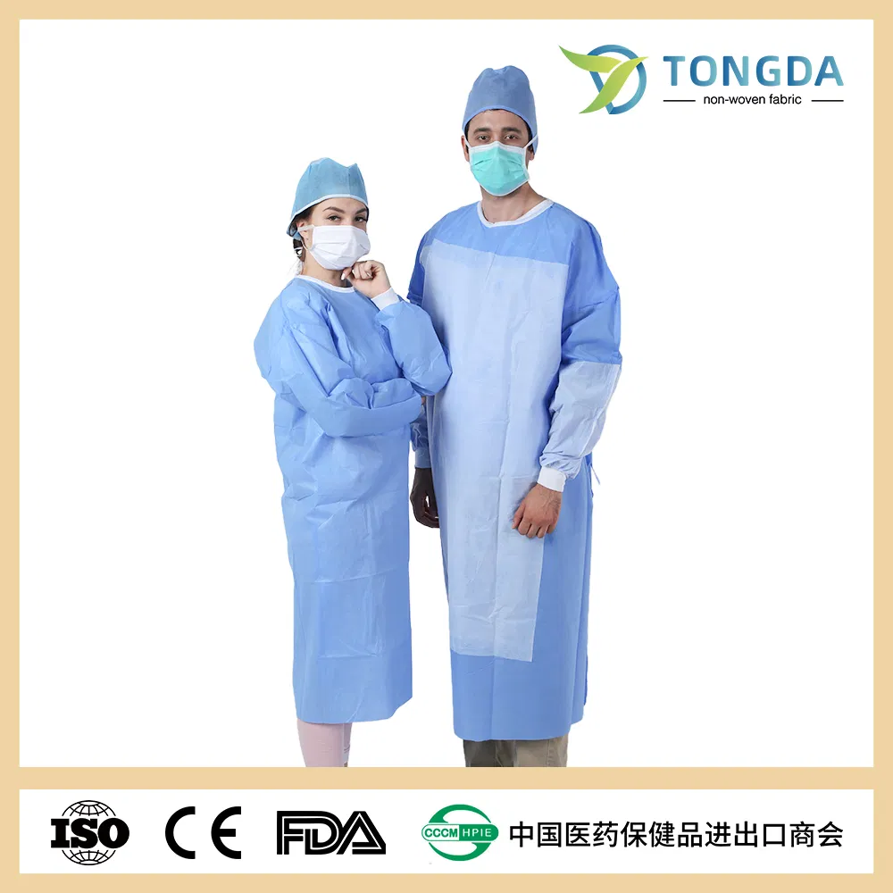 Gown Elastic Cuff Waterproof Disposable Surgical Non Woven