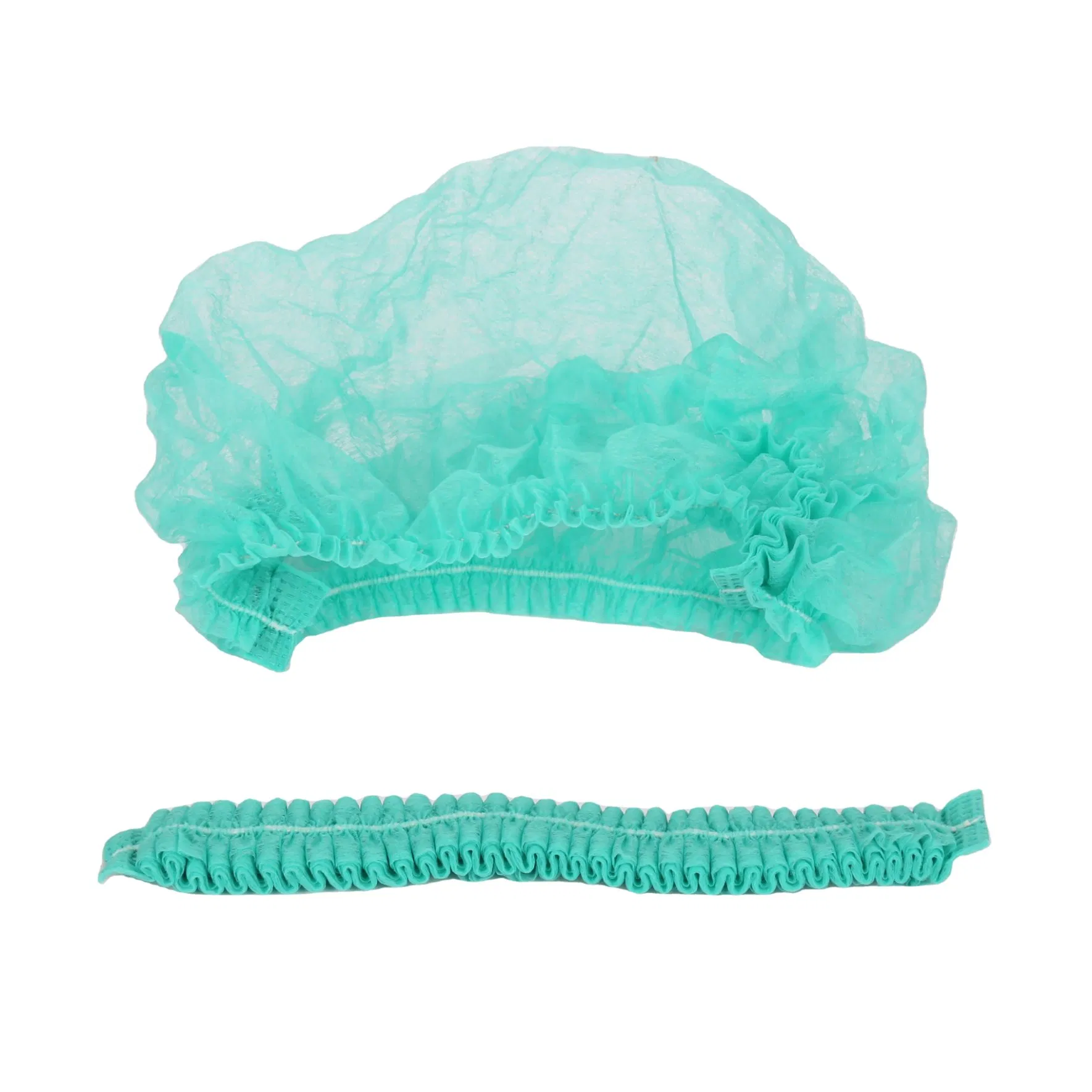 ISO Certified Disposable Non-Woven Hair Net Mob Caps Round Clip Cap Bouffant Cap