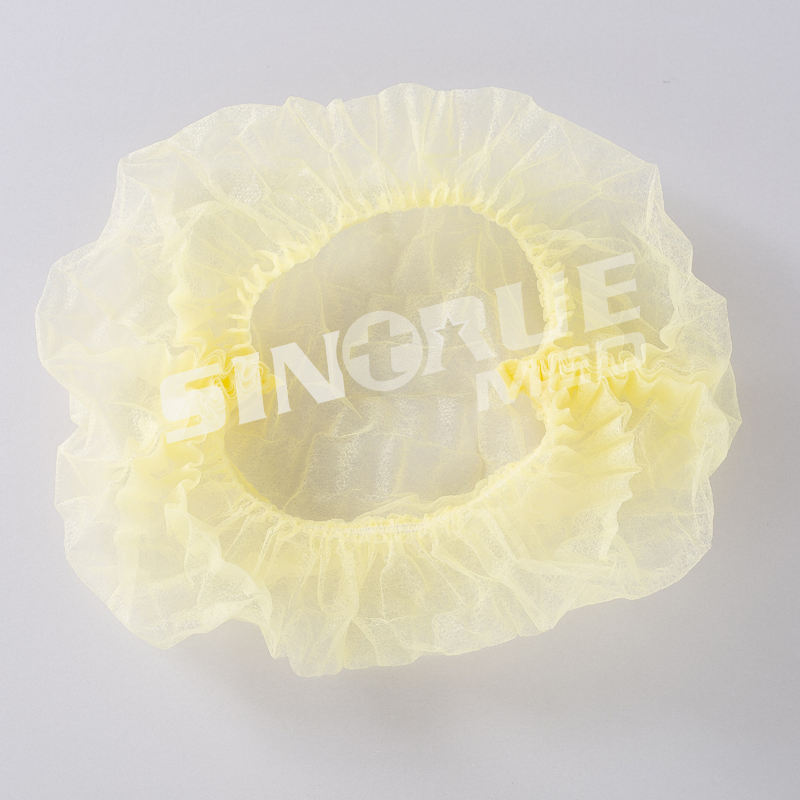 Disposable Non-Woven Strip Clip Cap with Elastic Band