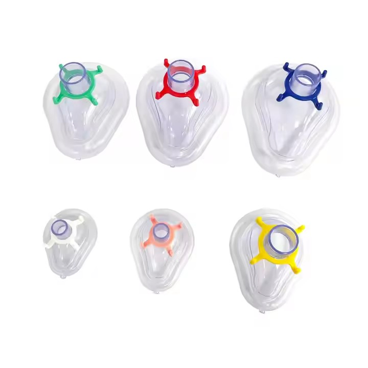 Disposable Adult Anaesthesia Mask with Soft PVC Air Cushion Regular and Soft Cushion Types EOS Disinfecting Type