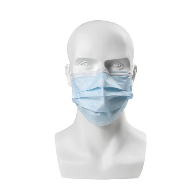 Disposable Protective 3 Ply Ear-Loop Non Woven Face Mask 17.5*9.5cm