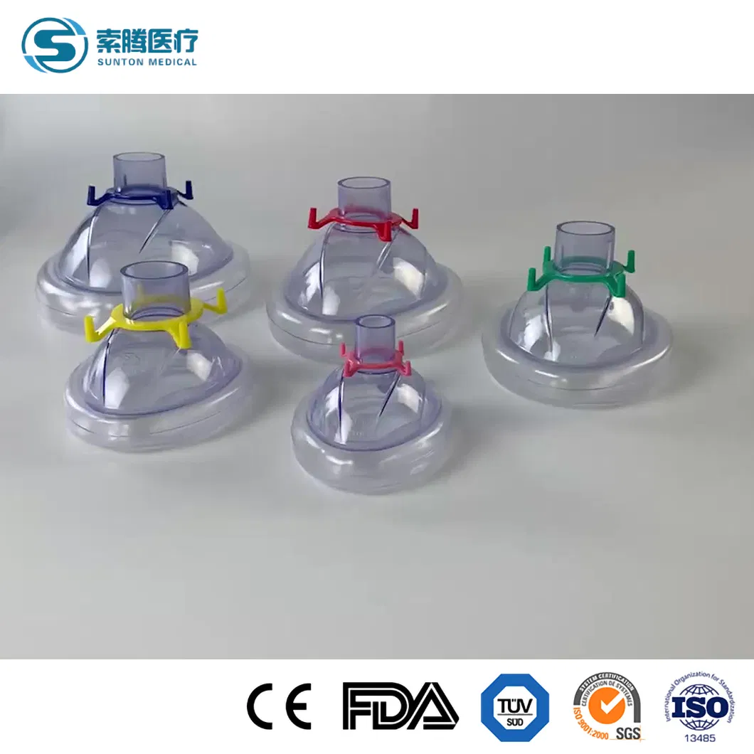 Sunton China Sample Available En 149 -2001+A1-2009 Safety Standard High-Quality Economy PVC Anaesthesia Mask Manufacturing