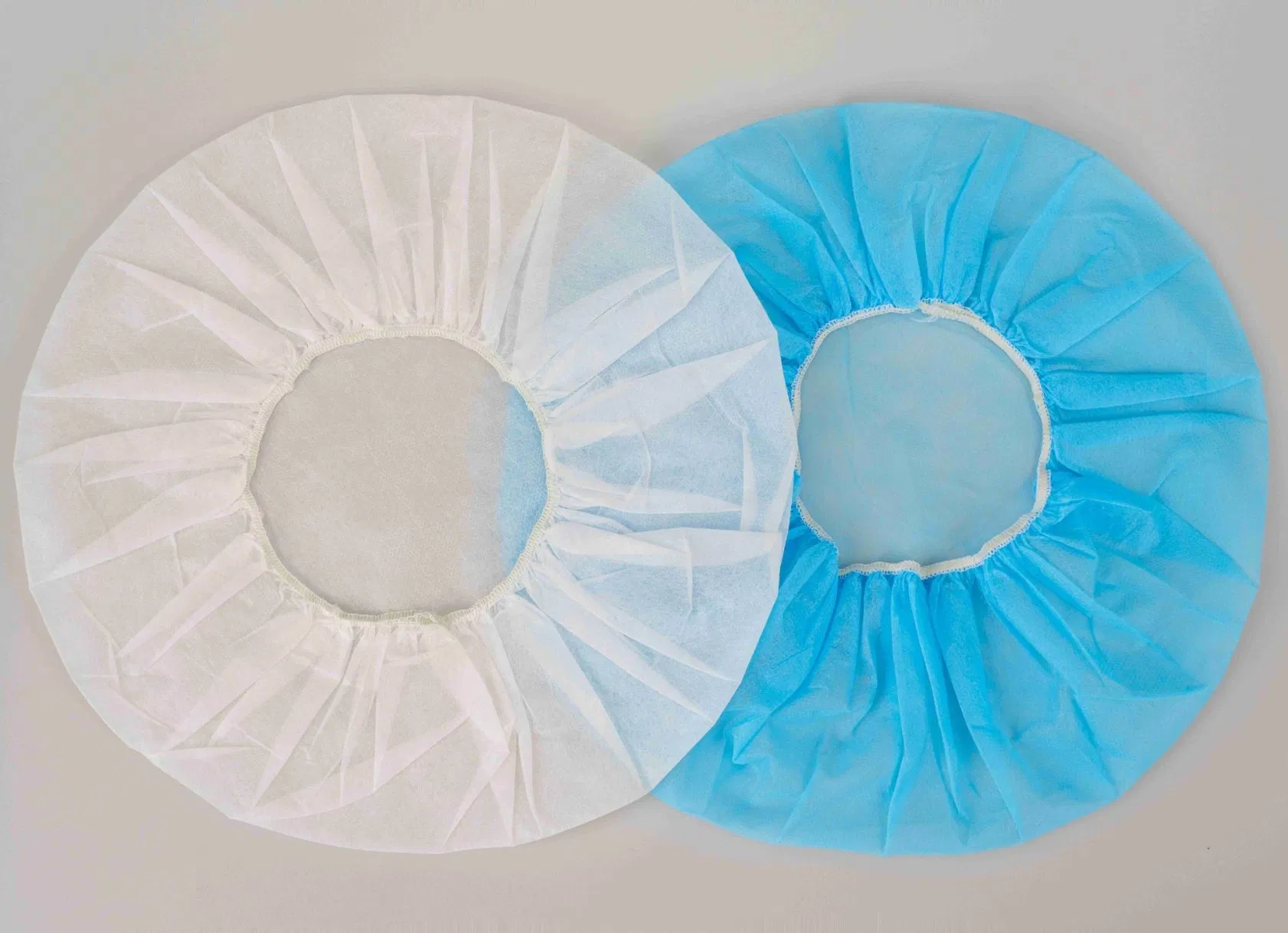 CE Mdr Single or Double Elastic Disposable Medical Nurse Cap Breathable Soft Non-Woven Surgical Mob Cap