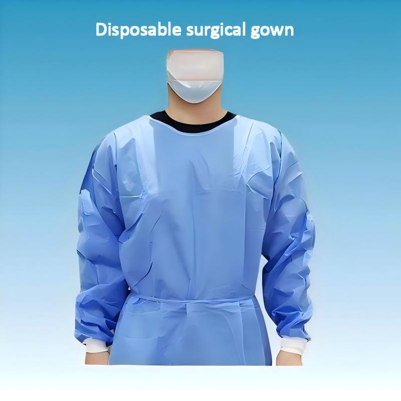 Disposable Surgery Hospital PE Isolation Surgical Gown SMS Nonwoven Surgical Gown