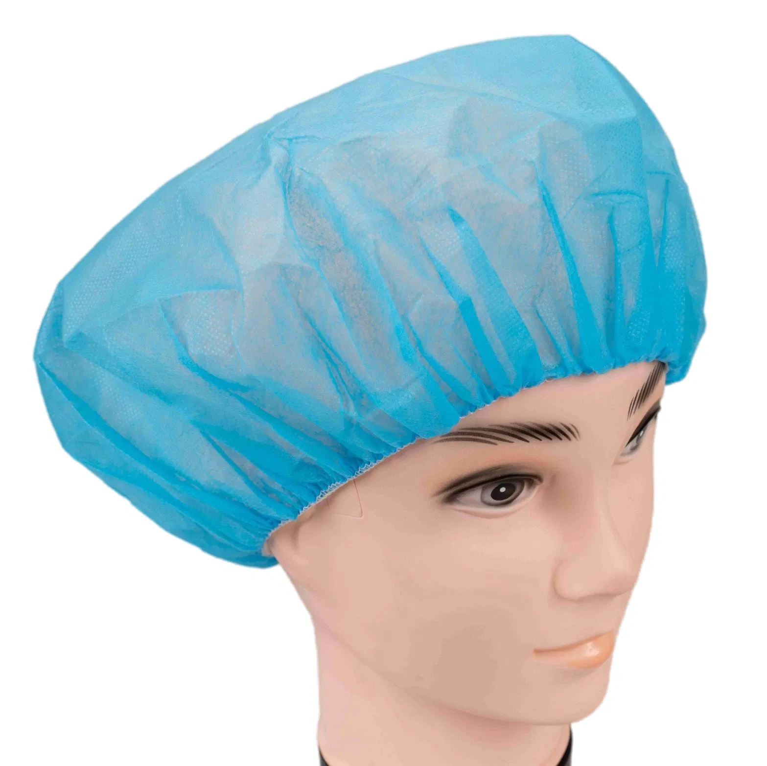 CE Mdr Single or Double Elastic Disposable Medical Nurse Cap Breathable Soft Non-Woven Surgical Mob Cap