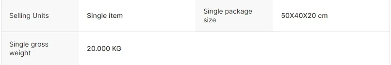 Packing and Delivery Info