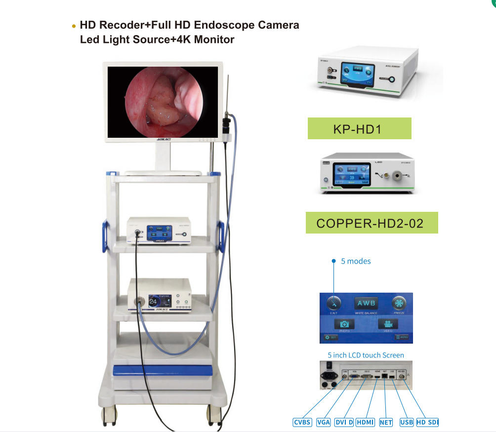 4K UHD Laparoscopy Urology Endoscope Camera Tower System for Hospitals