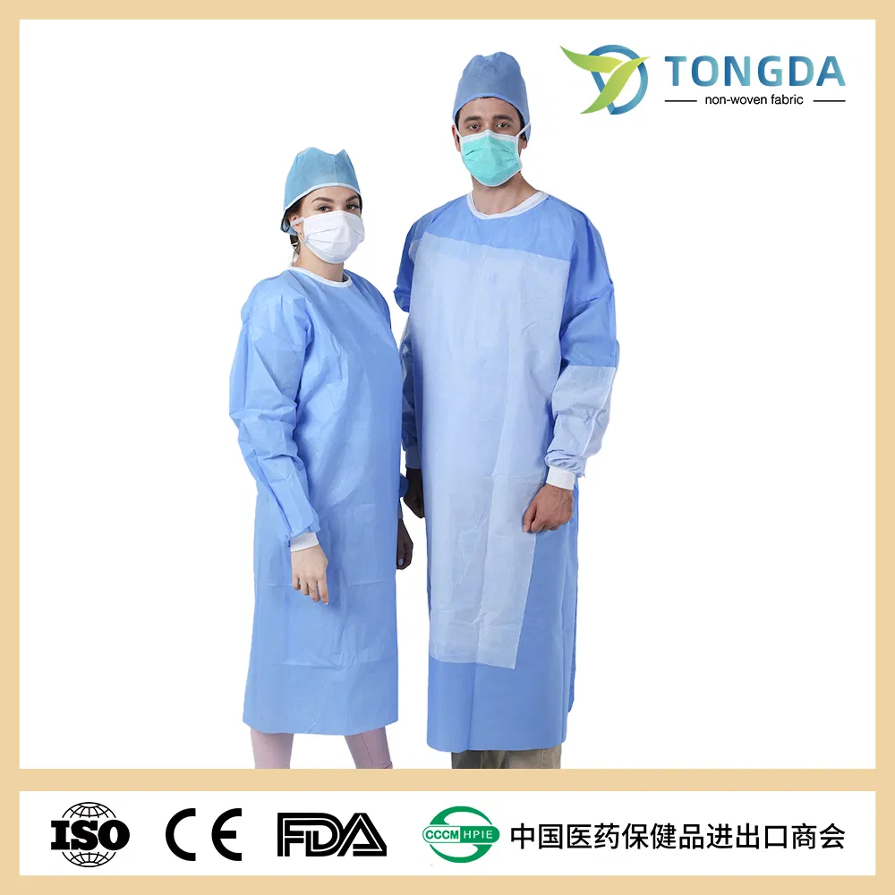 Gown Elastic Cuff Waterproof Disposable Surgical Non Woven