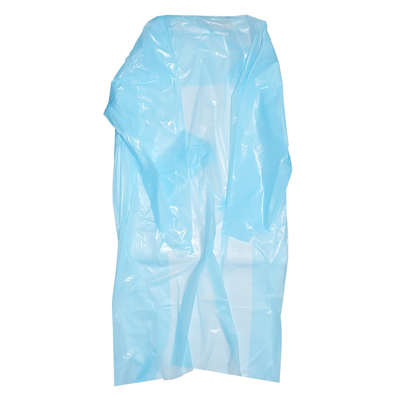 Eco-Friendly Blue Protective Gown, Thumb Loop CPE Disposable Isolation Gown Surgical Suit Medical Clothing Visitor/Exam/Patient Robe PP PE Non-Woven SMS