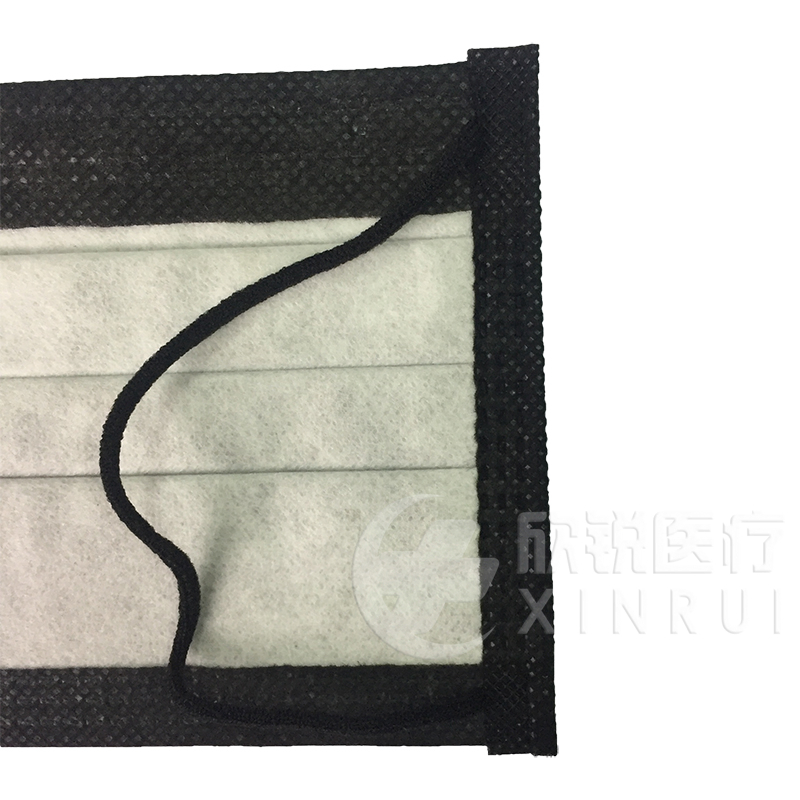 Disposable Non-Woven Black Surgical Face Mask with Ear-Loop