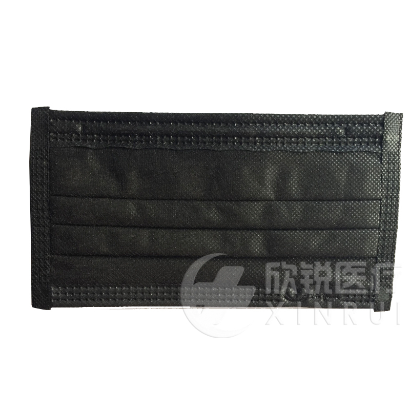 Disposable Non-Woven Black Surgical Face Mask with Ear-Loop
