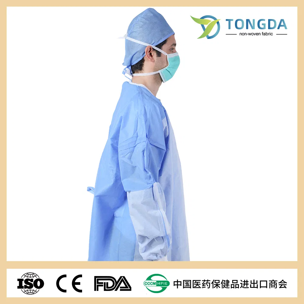 Gown Elastic Cuff Waterproof Disposable Surgical Non Woven