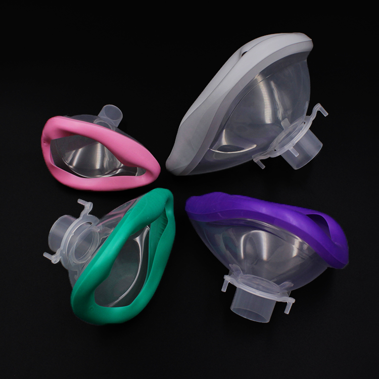 Meidcal Disposable Breathing Anaesthesia Oxygen Mask with Inflatable Rim