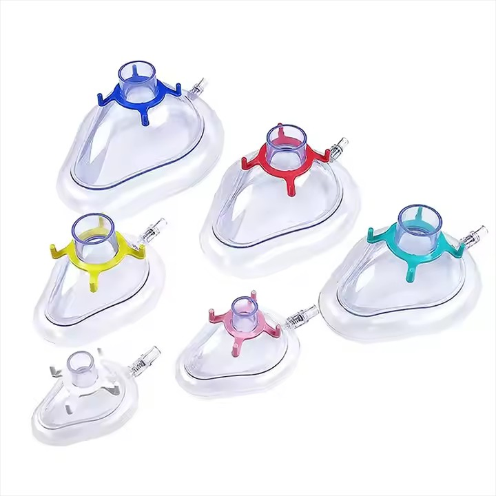 Disposable Adult Anaesthesia Mask with Soft PVC Air Cushion Regular and Soft Cushion Types EOS Disinfecting Type