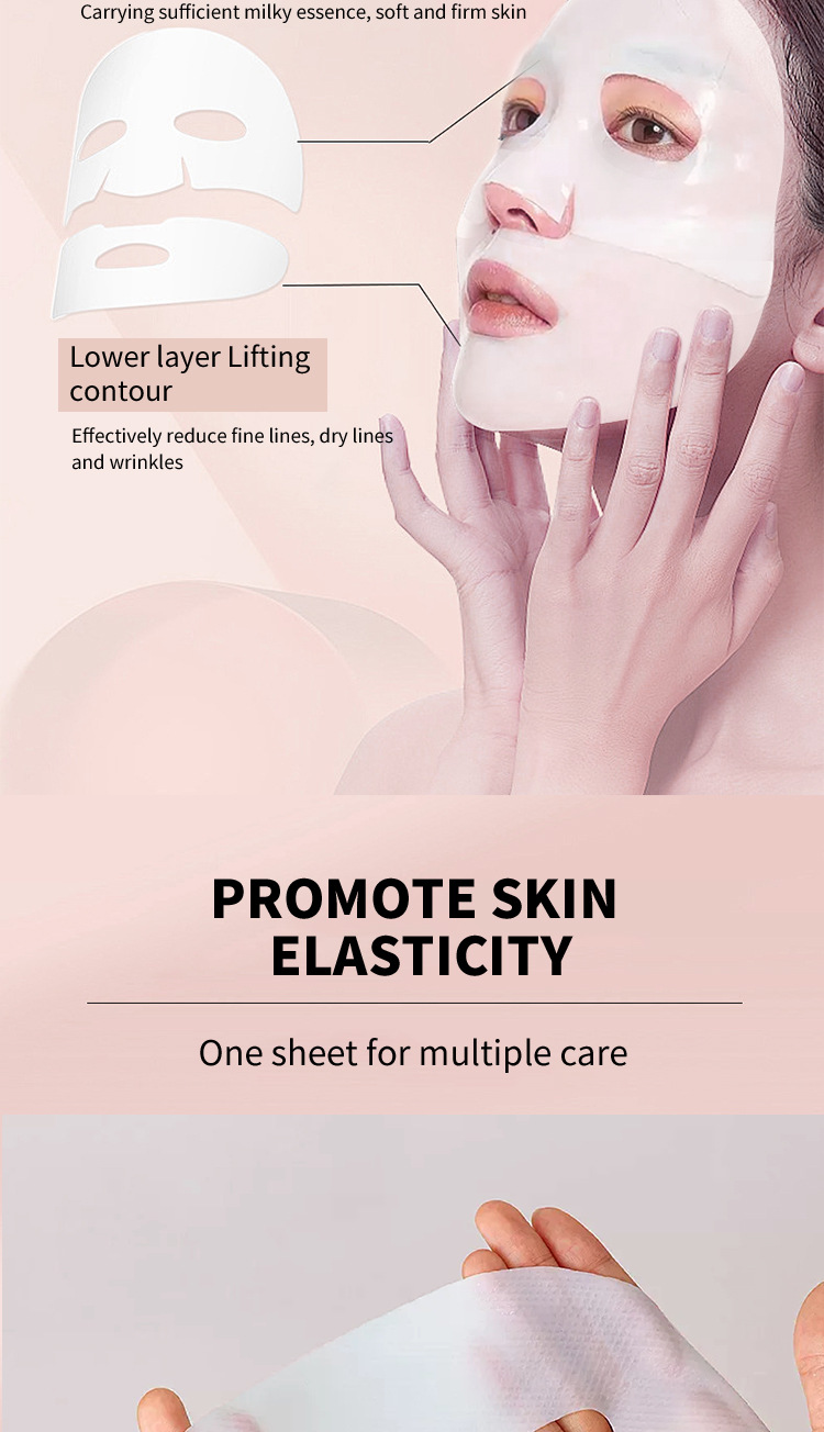 Organic Bio-Collagen Face Hydrogel Sheet Mask Real Deep Hydrating Overnight Pore Minimizing Infused Vitamin C Niacinamide