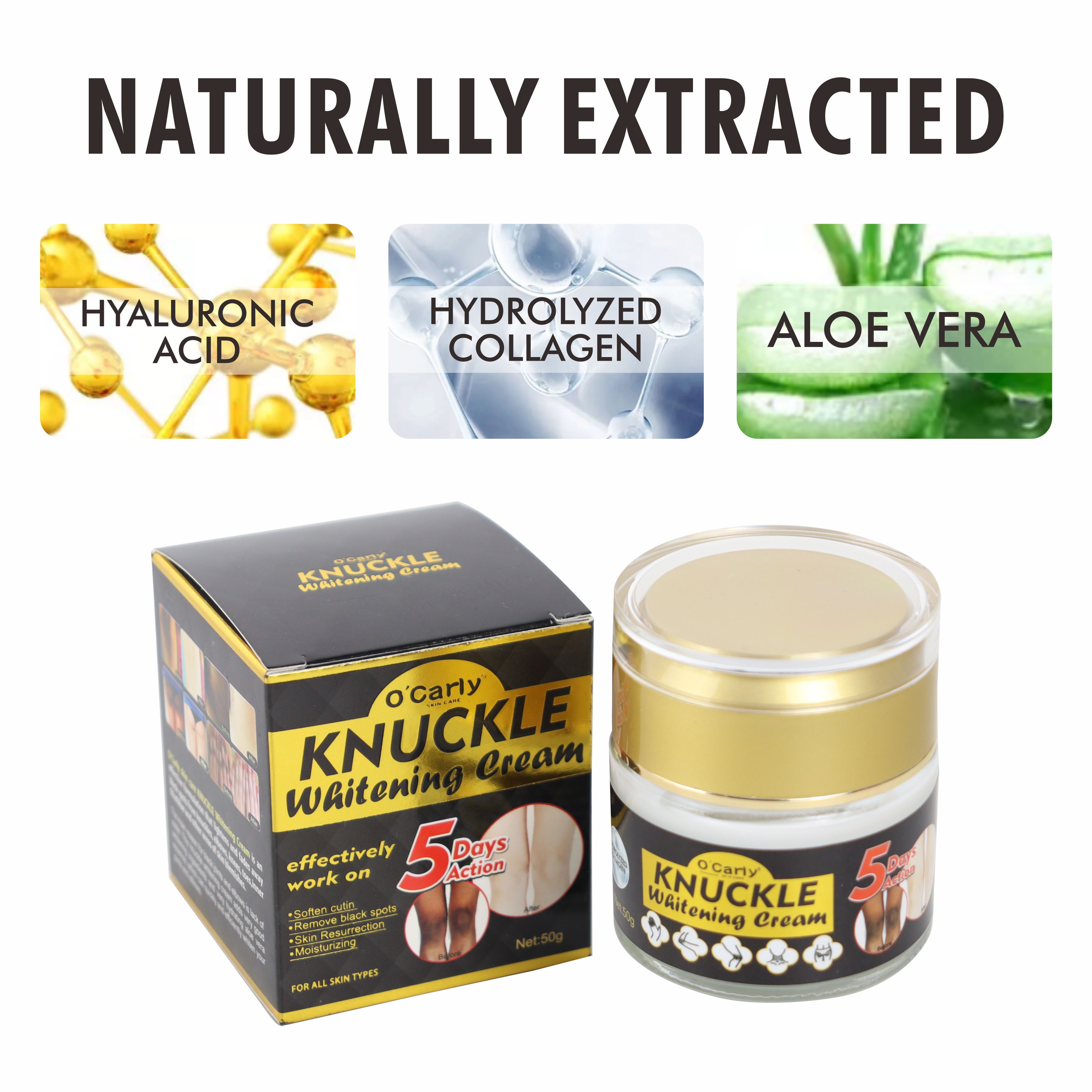 RTS Skincare (New) Private Label Hyaluronic Acid Knees Dark Elbows Lightening Skin Best Whitening Cream Dark Knuckles Removal