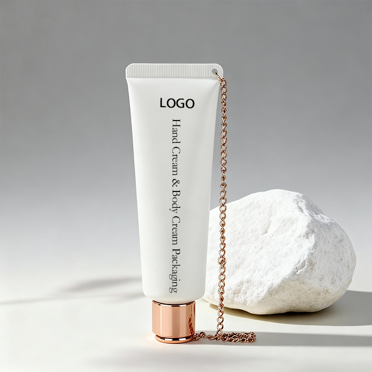 Luxury Face Cream Makeup Base Soft Tube Body Lotion Squeeze Tube Empty 30ml Hand Cream Tube Packaging with Keychain