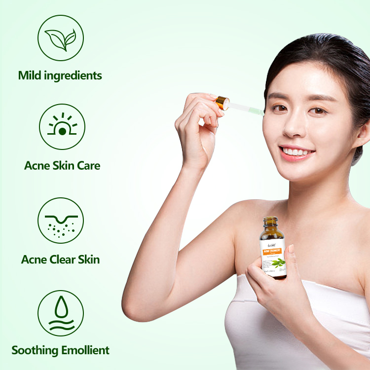 Ready to Ship Private Label Natural Plant Moisturizing Hydrating Repair Face Tea Tree Acne Serum