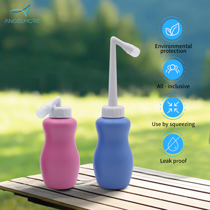 Custom Logo 500/300ml Plastic Manual Handheld Travel Bidet Portable Toilettes Spray Personal Care Peri Bottle Min Portable Bidet