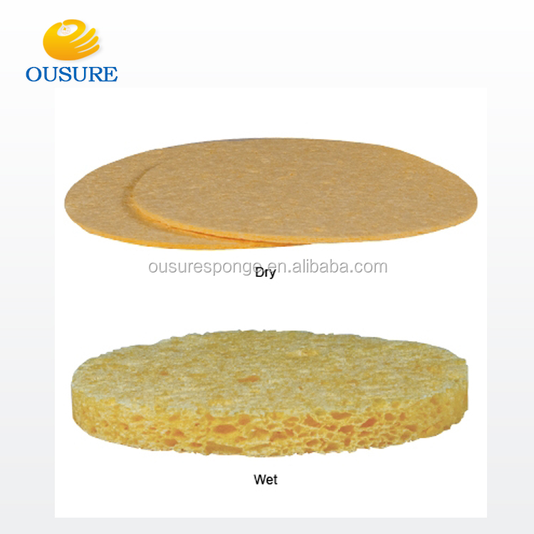 Custom Logo Eco Friendly White Bath Shower Biodegradable Compressed Wood Pulp Cellulose Face Facial Cleaning Sponge Sheets