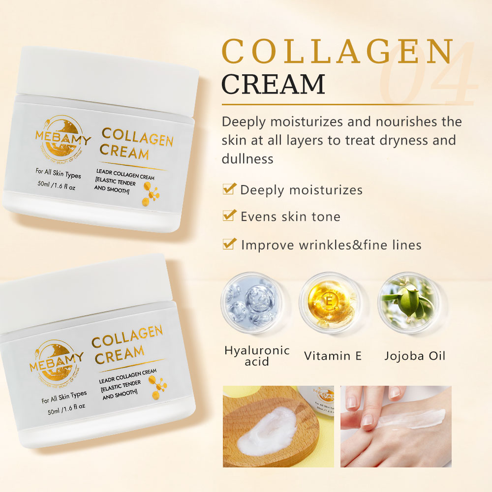 Customized Package Collagen Brightening Skincare Set,5 in 1 Facial Set Private Label Natural for All Skin Types Unisex Adults