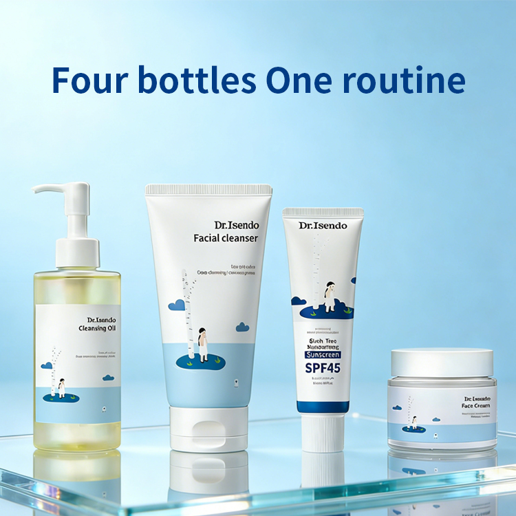 Factory ODM/OEM Skincare Product Moisturizing Hyaluronic Acid Oil-control Refresh Cleanser Serum Cream Korean Skin Care Set