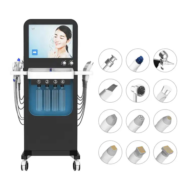 Hydrodermabrasion Spa Treatment System Pigment Removal Skin Scrubber Rf Peeling Facial Machine