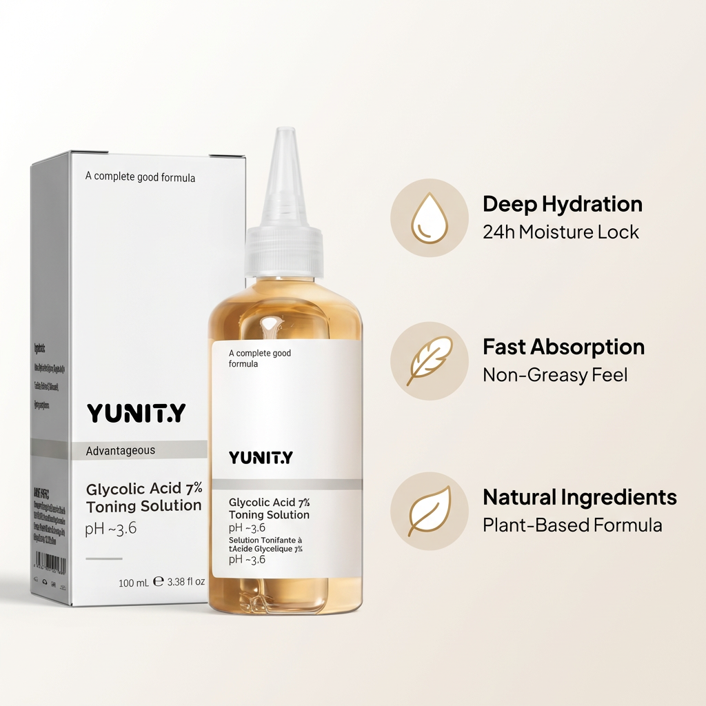 Private Label Custom 4% 7% 10% Glycolic Acid Facial Toner Anti-Aging Peel Anti Acne Exfoliating Essence Water Face